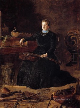  HM Lienzo - Música anticuada, también conocida como Retrato de Sarah Sagehorn Frishmuth Realismo retratos Thomas Eakins